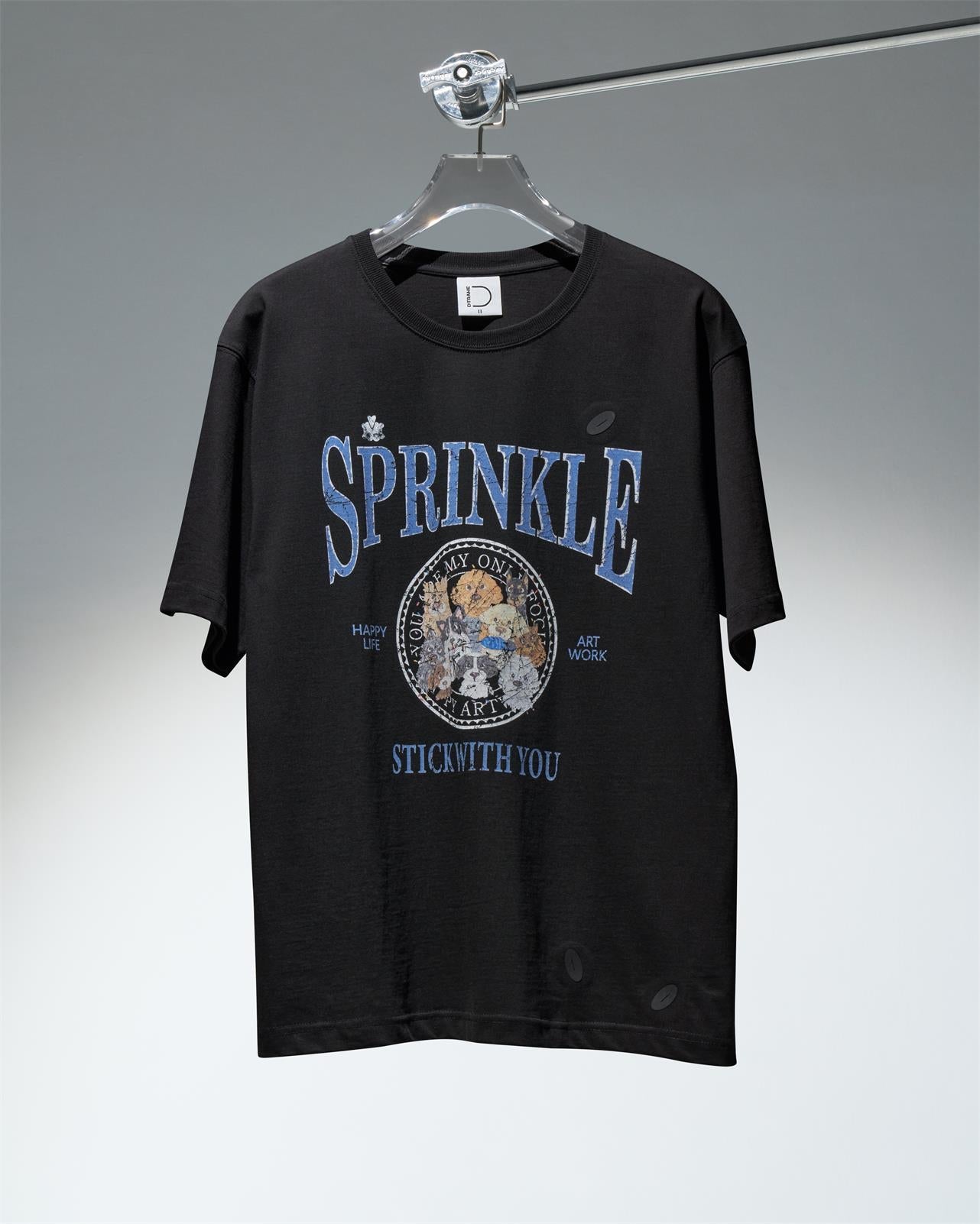 [DFRAME] Lovely Dog Printed Short Sleeve T-shirt "SOULMATE" Casual Women's Short Sleeve T-shirt